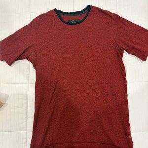 rag & bone Red Short Sleeve Tee